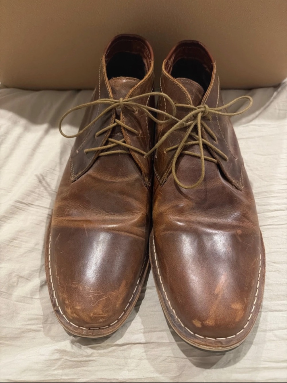 Steve Madden Brown Leather Chukka Boots size 15